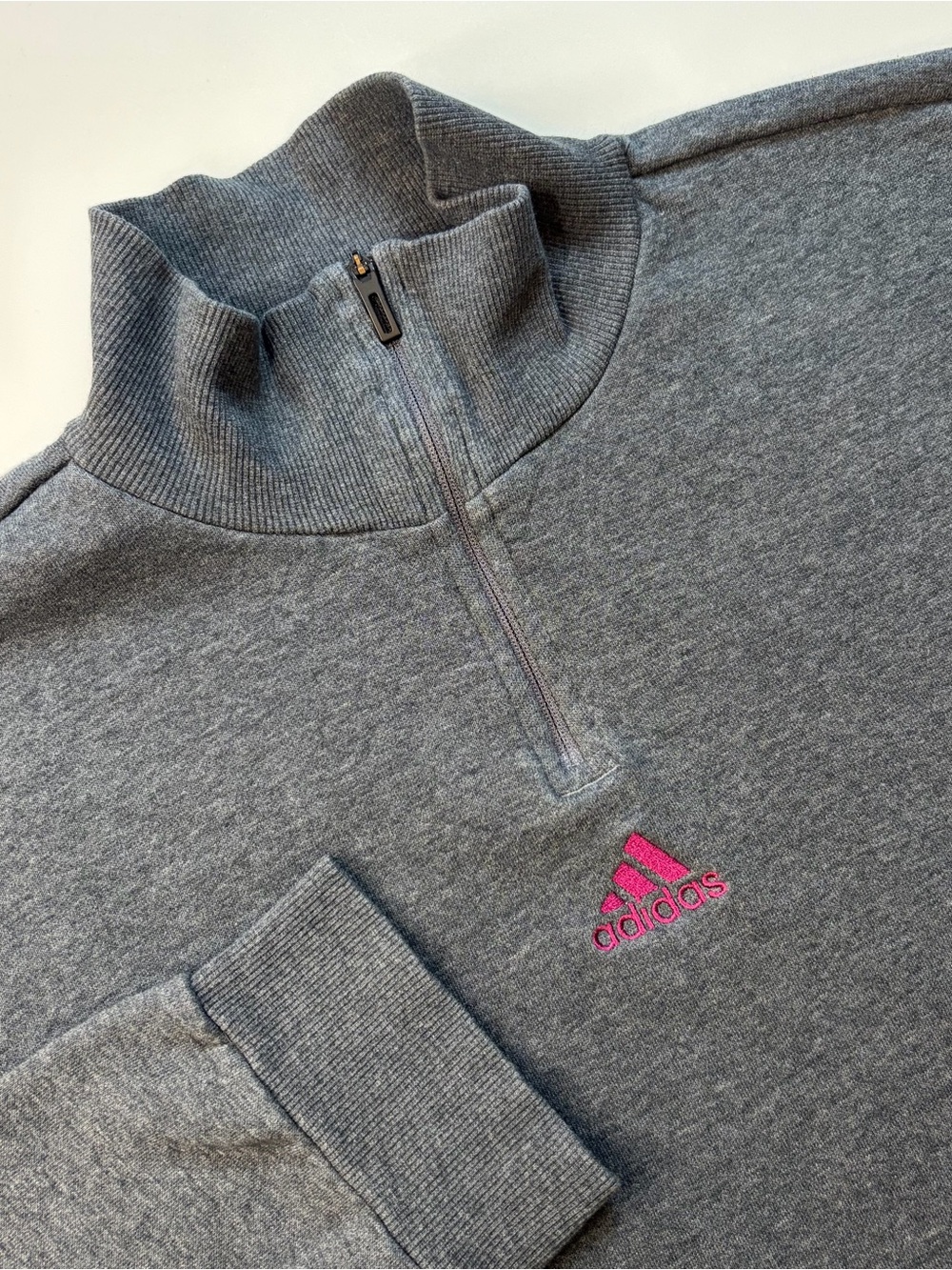 adidas Women’s Essentials Comfort Elongated 1/4 Zip Sweatshirt - Grey XL